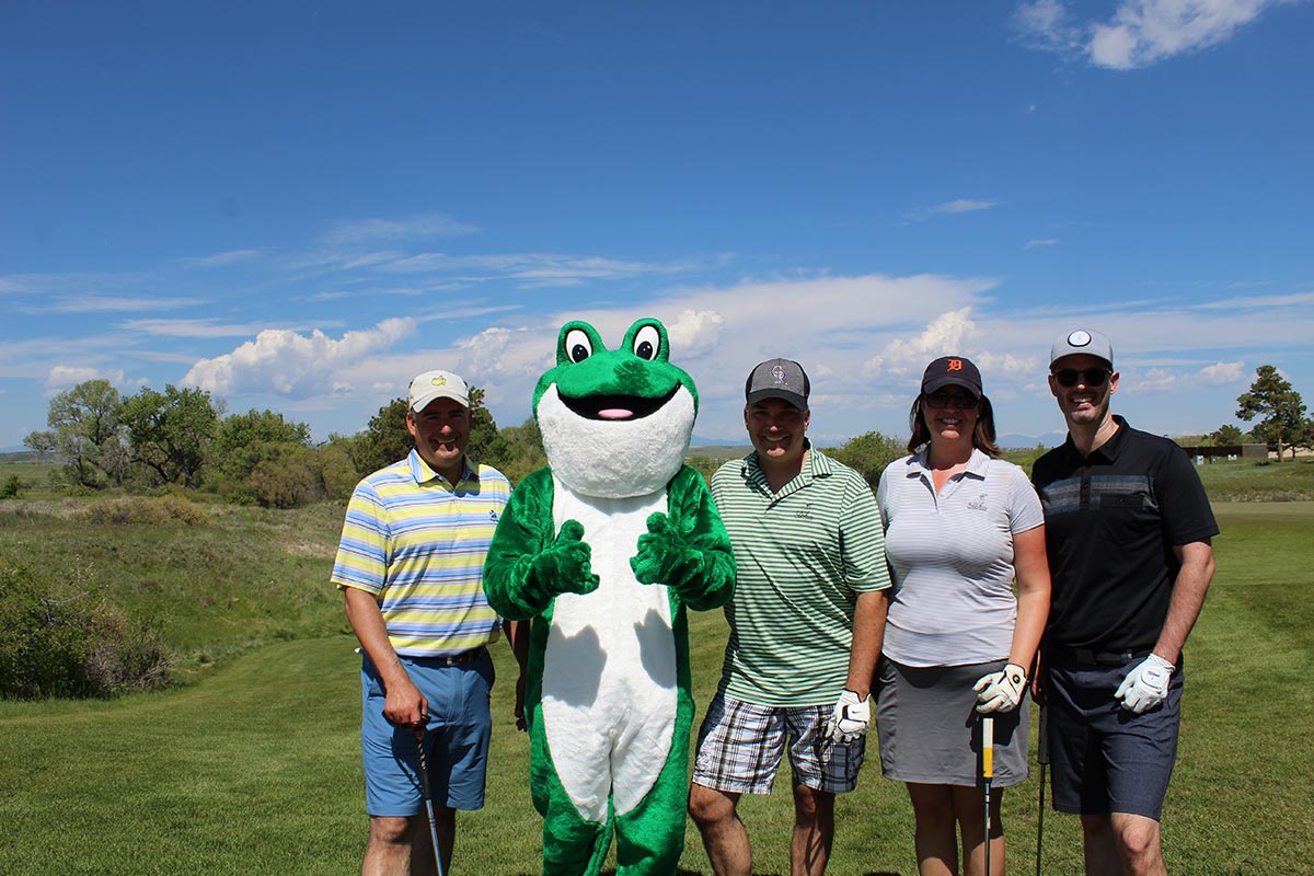 Golf Group Photo with Mascot
