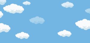 White Illustrated Cloud on a light blue background